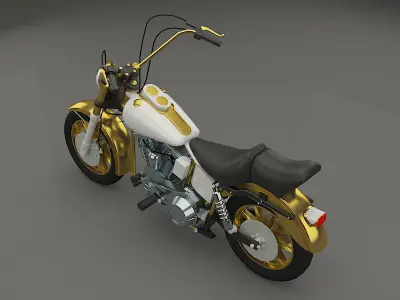 Bullet Bike Low-poly 3D model