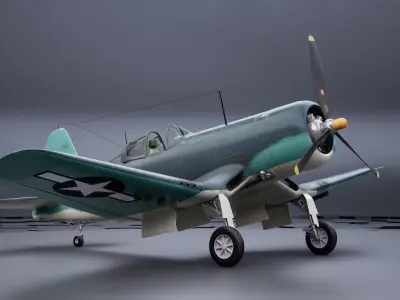 Corsair F4u - Highpoly I Multiple Livery 3D model