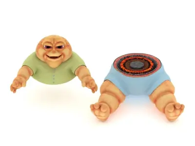 Baby Sinclair with Hollow Earth 3D model