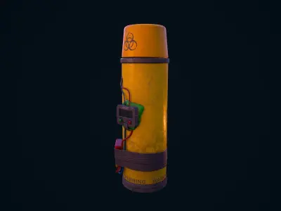 Homemade Gas bomb Low-poly 3D model