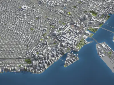 Miami - city and surroundings 3D model