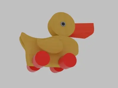 Duck Toy Low-poly 3D model