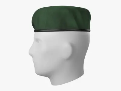 Commando Beret PBR Low-poly 3D model
