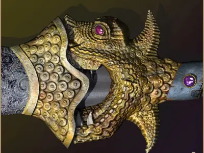 Legendary Leviathan Sword Low-poly 3D model