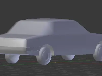 Lowpoly Old Peugeot Car Free low-poly 3D model