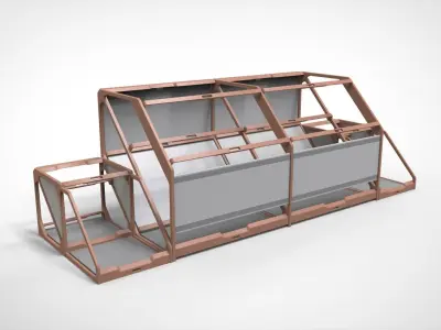 sci-fi Architecture kitbash 9 3D model