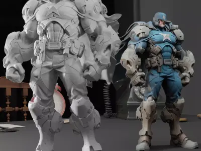 Armored Super Soldier 3D print model