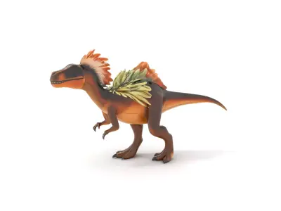 Feathered Dinosaur model pack Low-poly 3D model