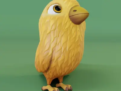 Chicken 3D Model bird Low-poly 3D model