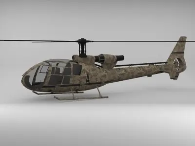 Gazelle helicopter 3D model