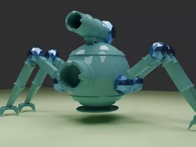 war machine Low-poly 3D model