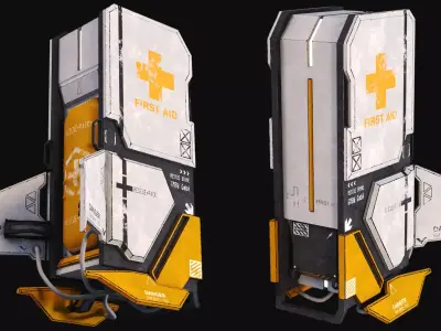 Rescue drone Low-poly 3D model