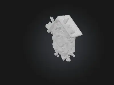 Handcrafted Cuckoo Clock Low-poly 3D model