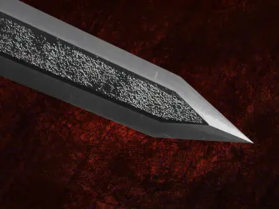Dragon Slayer Berserk Sword LowP FanArt Free low-poly 3D model
