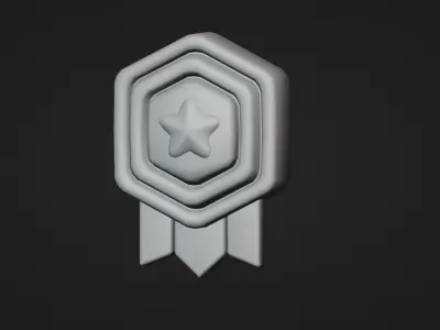 Low poly - Stylized Game Items - Medal Low-poly 3D model