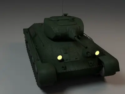 T-34-STZ Tank Low-poly 3D model