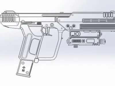 Halo ODST Socom Pistol Basic Model 3D model