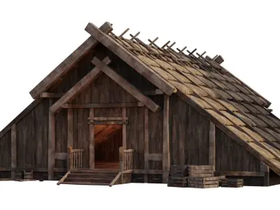 Old Medieval House 40 PBR 4K GameReady Low-poly 3D model