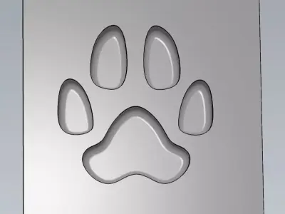 MakeIT Dog Feet Print Mold With Top Frame 3D model