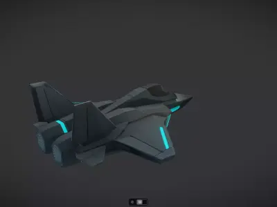 Spacecraft Jet aircraft plane 3dmodel 14 3D model