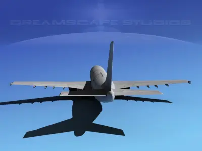 Airbus A300 Bare Metal 3D model