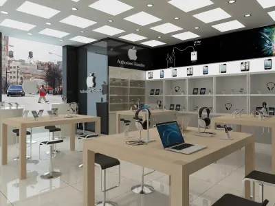 Apple Store Interior Collection 01 3D model