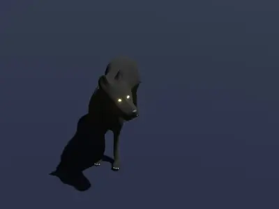 Cartoon Dog rigged 3D model Low poly Free low-poly 3D model