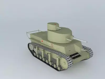 T 24 Soviet Tank 3D model