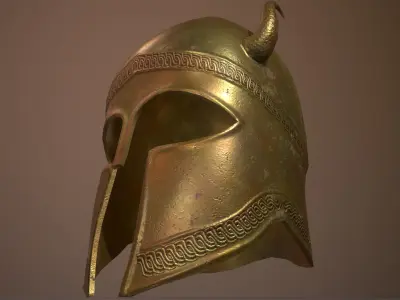 Ancient Helmet Low-poly 3D model