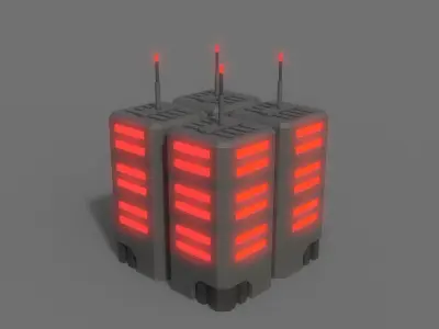 PBR Sci-Fi Building A26 Low-poly 3D model