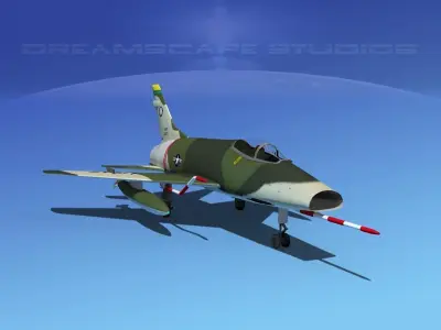 North American F-100E  Super Sabre GaNG 3D model