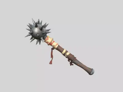 Spiked Mace Medieval Fantasy 3D Weapon Model Low-poly 3D model