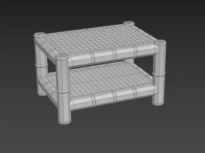 Deano Bamboo Side Table 3D model
