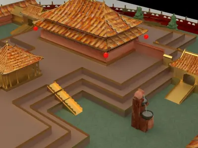 Chinese forbidden city 3D model