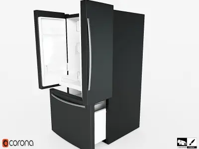 Modern Smart Fridge  Free low-poly 3D model