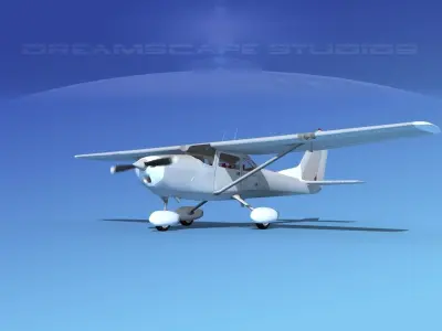 Cessna 172 1967 Bare Metal 3D model