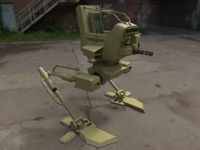 walker military robot 3D model