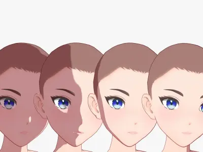 Anime Female Base Model V1 3D model