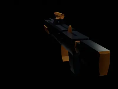 Low Poly Sci-Fi Weapon Free low-poly 3D model