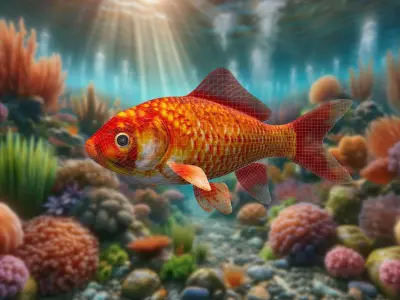 Aquatic Gold Free Premium Goldfish Model Low-poly 3D model