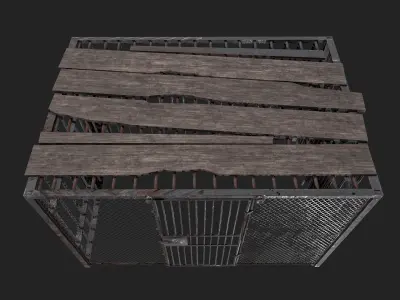 outdoor prison cell Low-poly 3D model