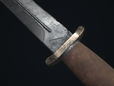 Medieval Weapon Dagger -PBR- Game Ready Low-poly 3D model