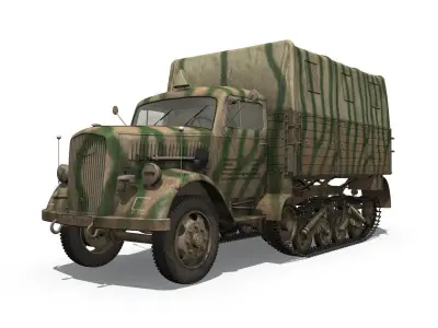 Opel Blitz Maultier - Half-Truck  - 36 Infantry-Division 3D model