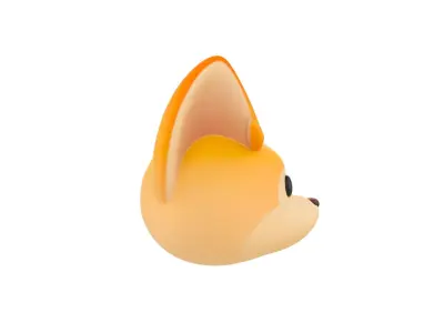 Prop166 Fennec Head 3D model