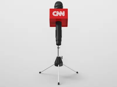 CNN News Microphone 3D model