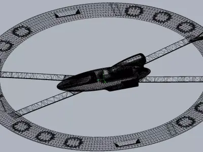 Futuristic Ring-Wing Saucer Airplane Design 3D print model