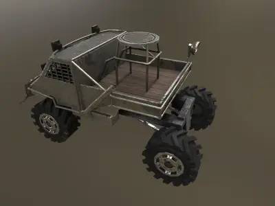 Gazelle 3302 from Game Metro 2033 Low-poly 3D model