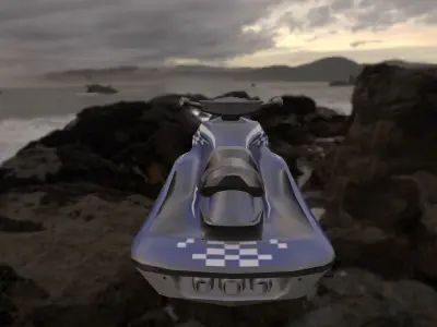 Jetski jet ski Low-poly 3D model