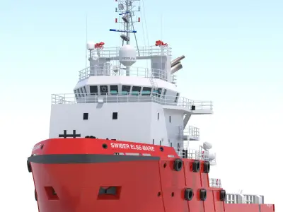 70 m AHTS Anchor Handling Tug Supply 3D model