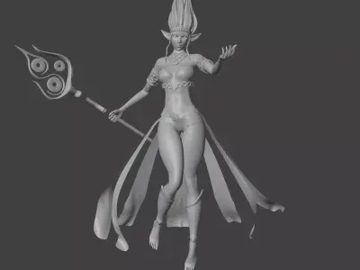 Stylized 3D Character Model Low-poly 3D model